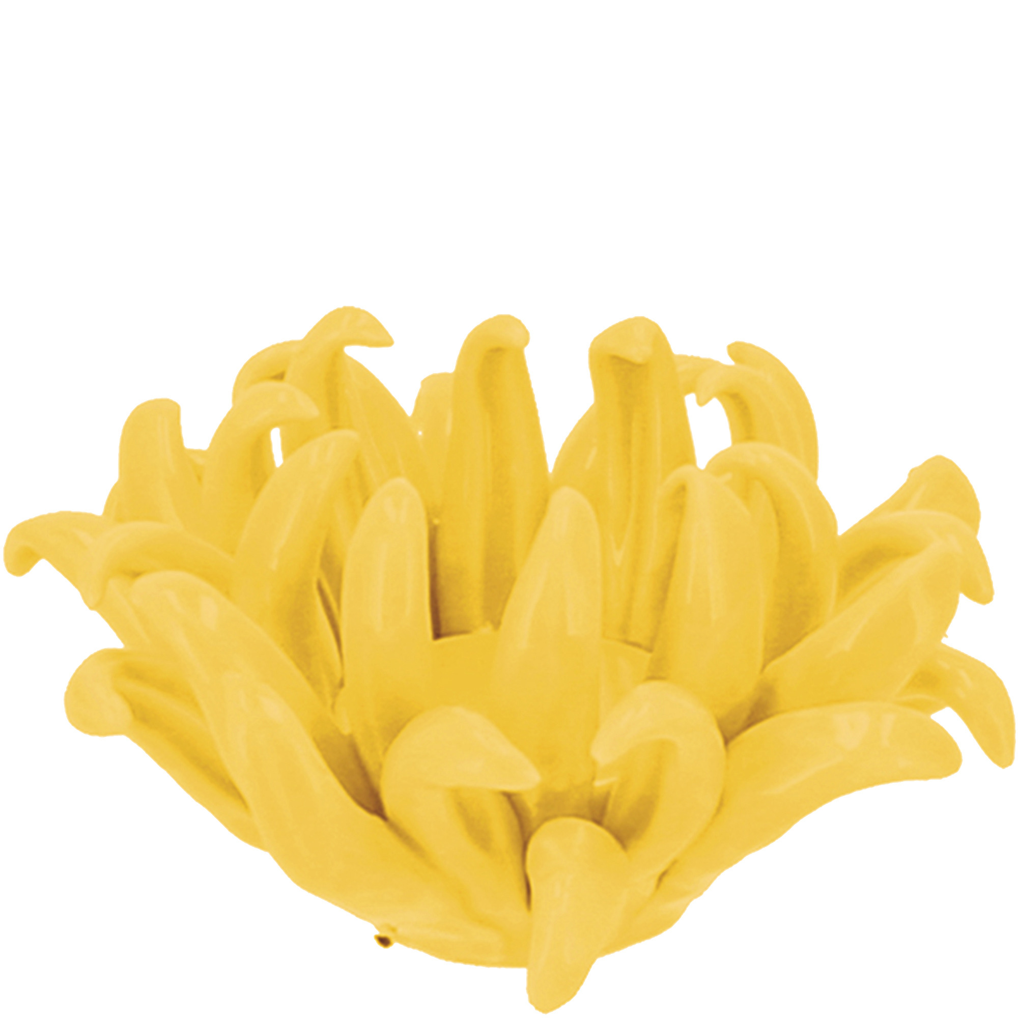  Keramik Blüte Lisa, D11cm, H6,5cm, gelb